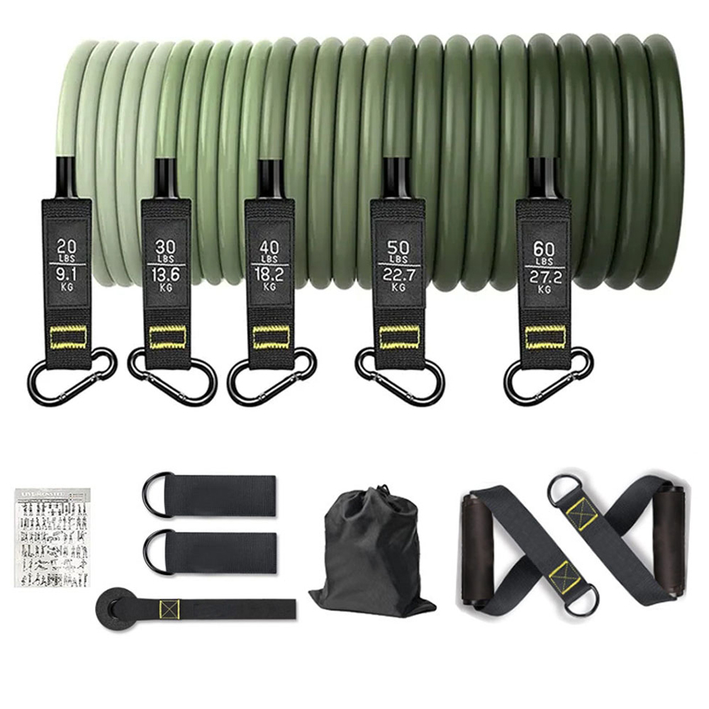 Home Gym Equipment Set - ชุดยางยืดออกกำลังกาย สำหรับผู้ชายและผู้หญิง ใช้สำหรับออกกำลังกาย ฟิตเนส ยิมที่บ้าน และอุปกรณ์ฝึกความแข็งแรง