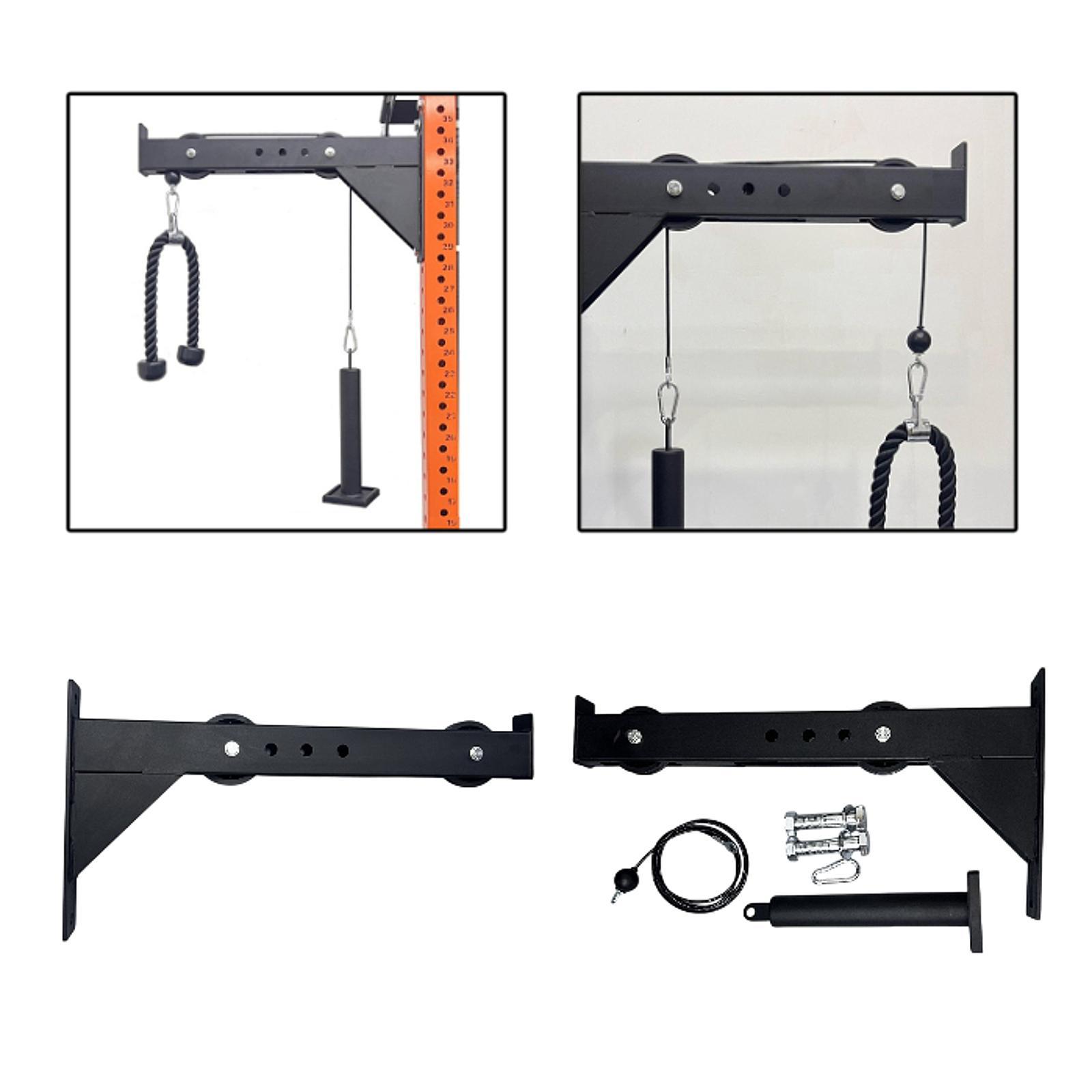 Home Gym Equipment Set - ชุดรอกออกกำลังกายสำหรับใช้ในบ้าน แข็งแรงทนทาน ทำจากเหล็กกล้าคาร์บอน สามารถติดตั้งบนผนังได้ เหมาะสำหรับอุปกรณ์ฝึกเวท